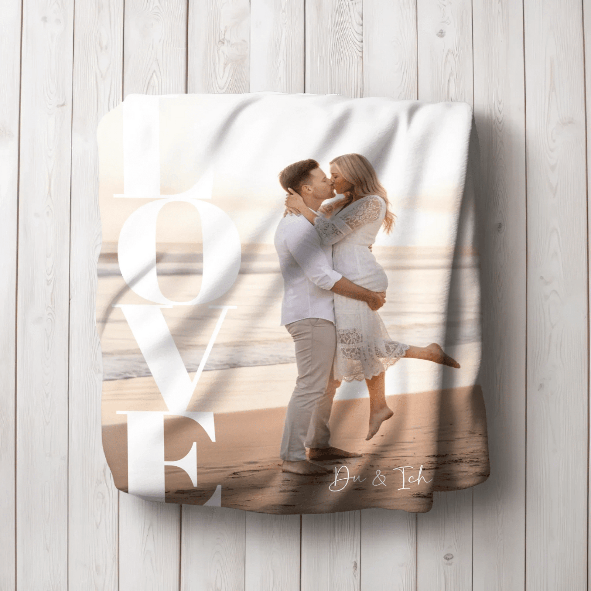 Personalisierte Fotodecke - "Love" - LeinwandGlück