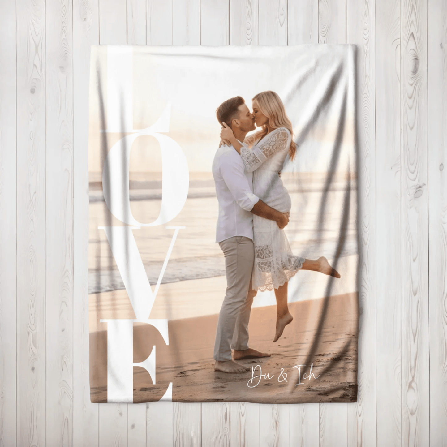 Personalisierte Fotodecke - "Love" - LeinwandGlück