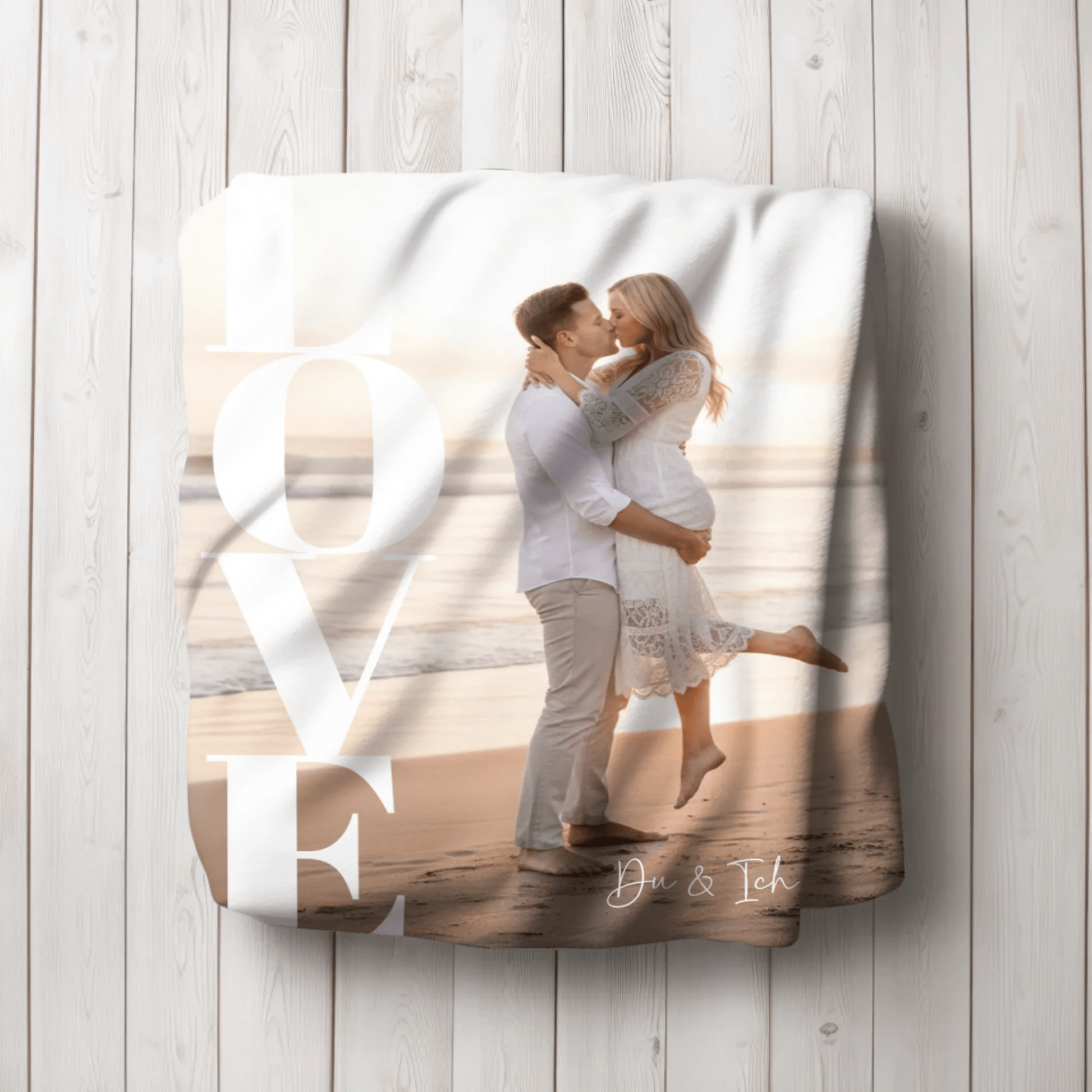 Personalisierte Fotodecke - "Love" - LeinwandGlück