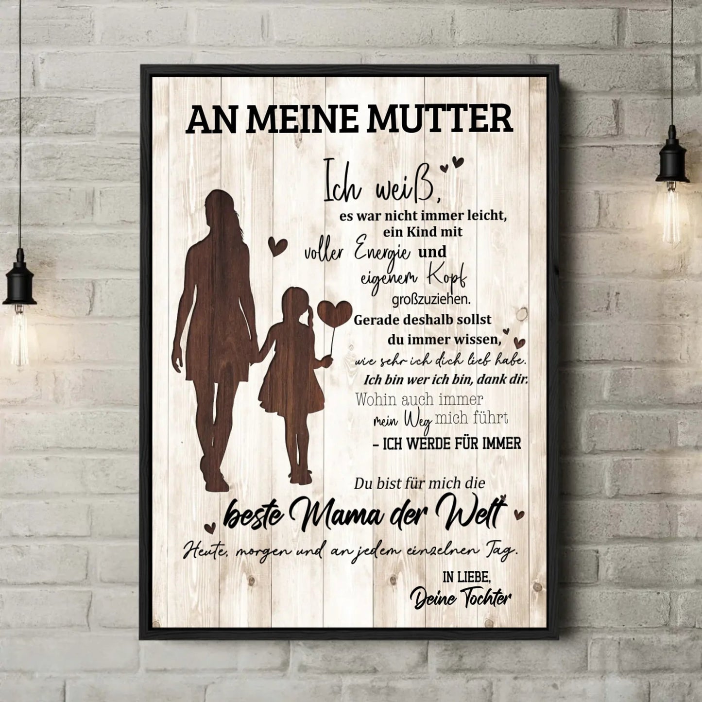 Personalisierte Leinwand - "An meine Mutter" - LeinwandGlück