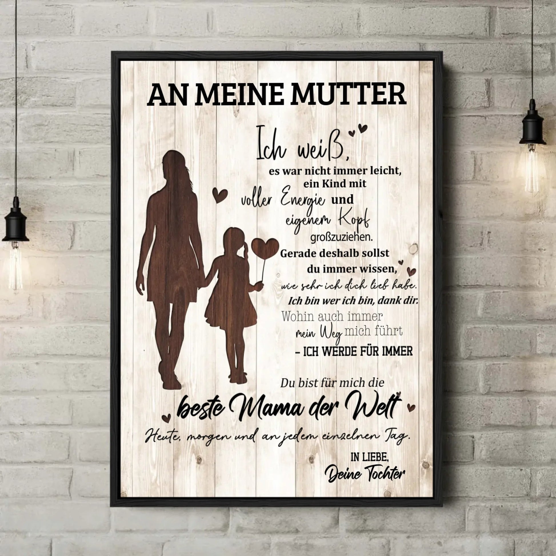 Personalisierte Leinwand - "An meine Mutter" - LeinwandGlück