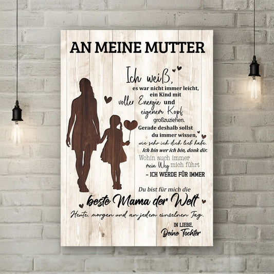 Personalisierte Leinwand - "An meine Mutter" - LeinwandGlück