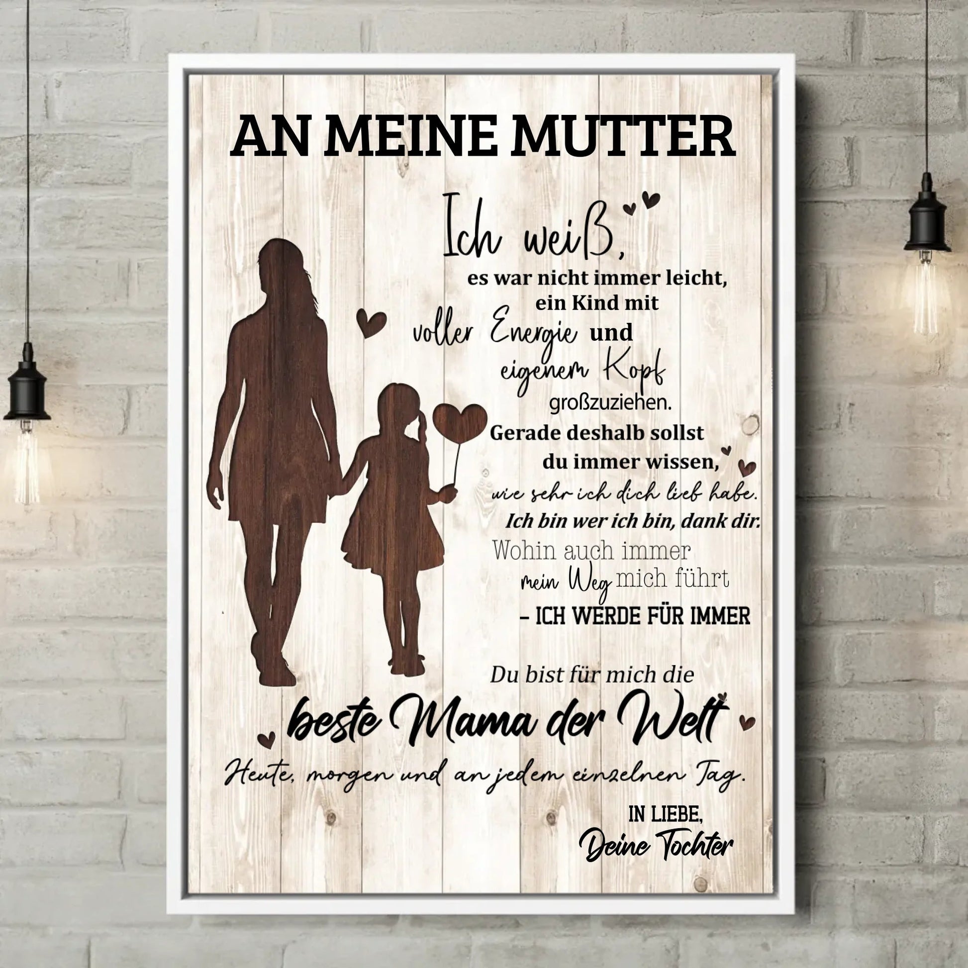 Personalisierte Leinwand - "An meine Mutter" - LeinwandGlück