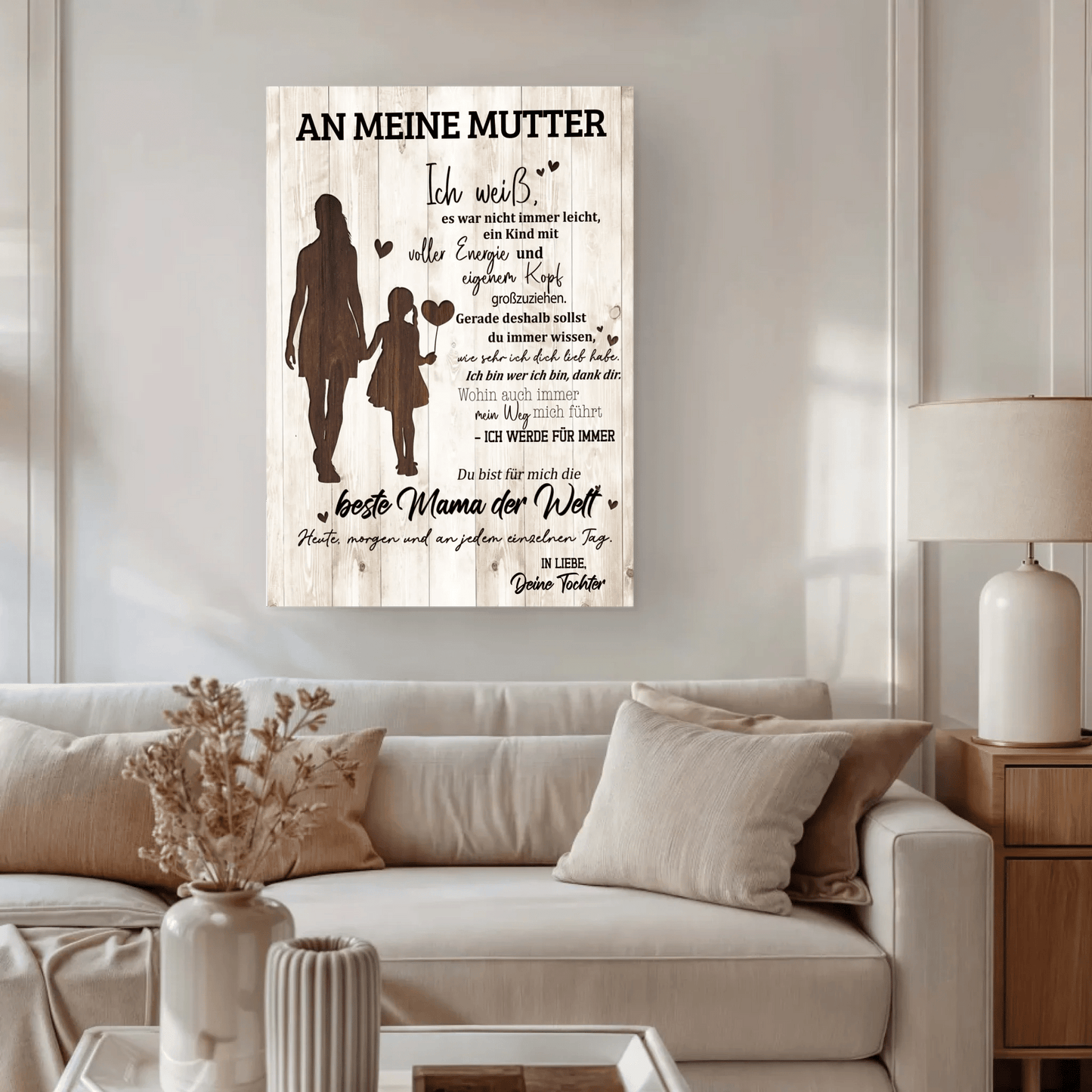 Personalisierte Leinwand - "An meine Mutter" - LeinwandGlück