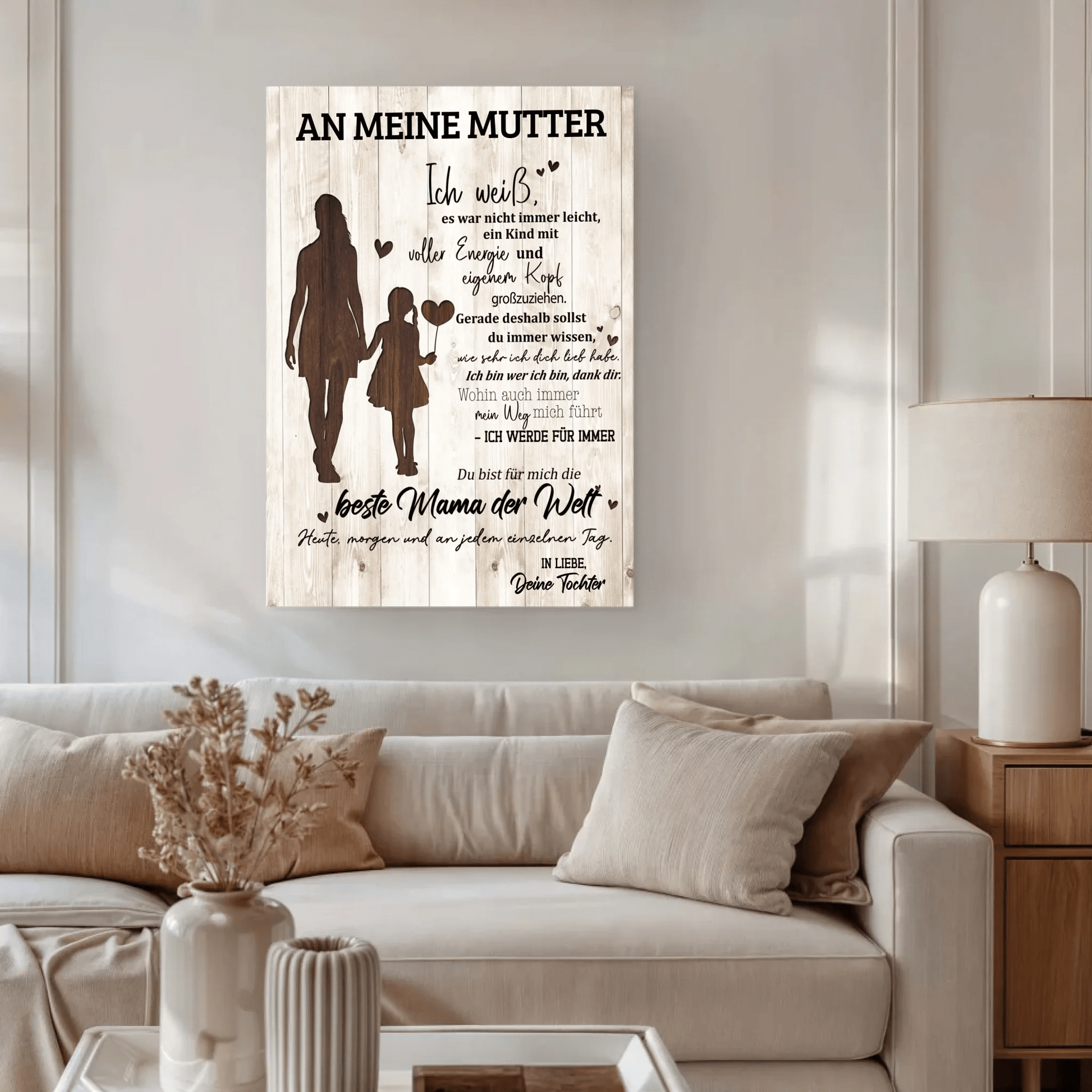 Personalisierte Leinwand - "An meine Mutter" - LeinwandGlück