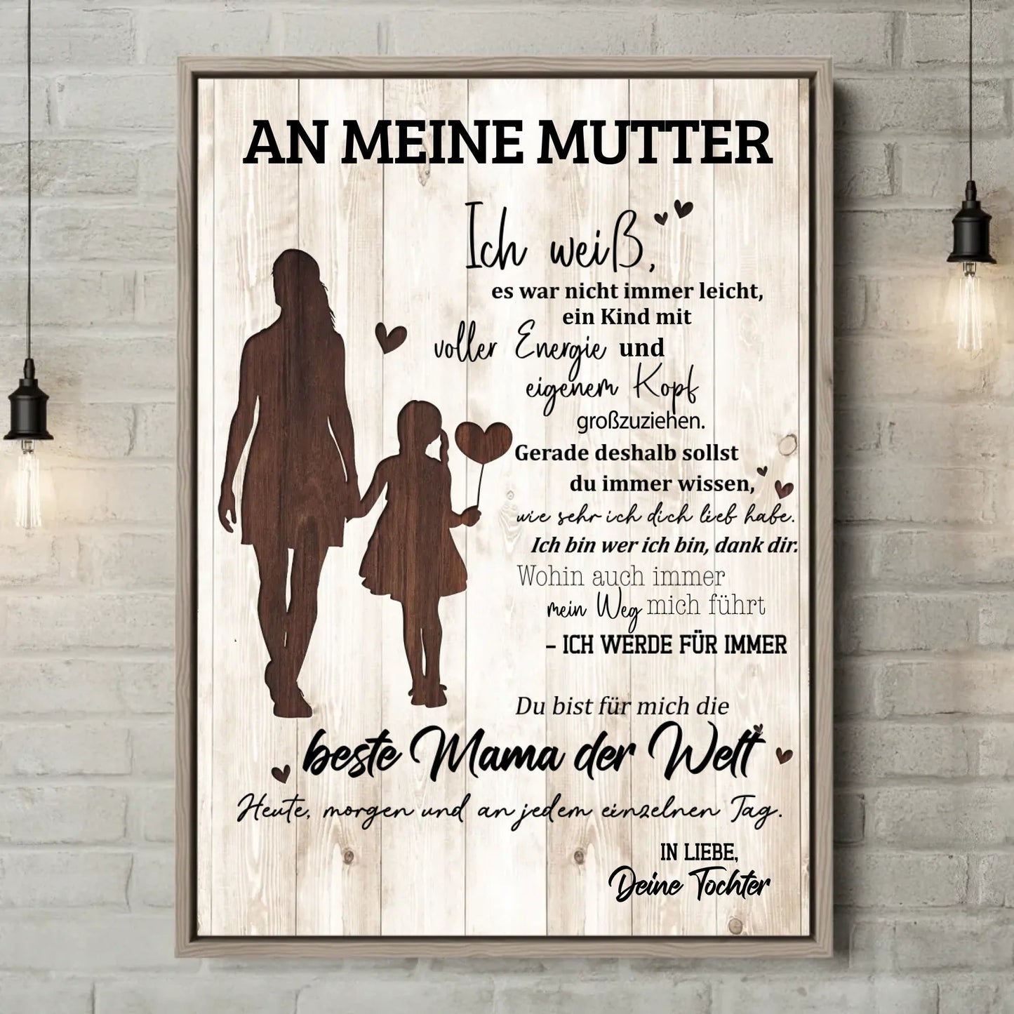 Personalisierte Leinwand - "An meine Mutter" - LeinwandGlück