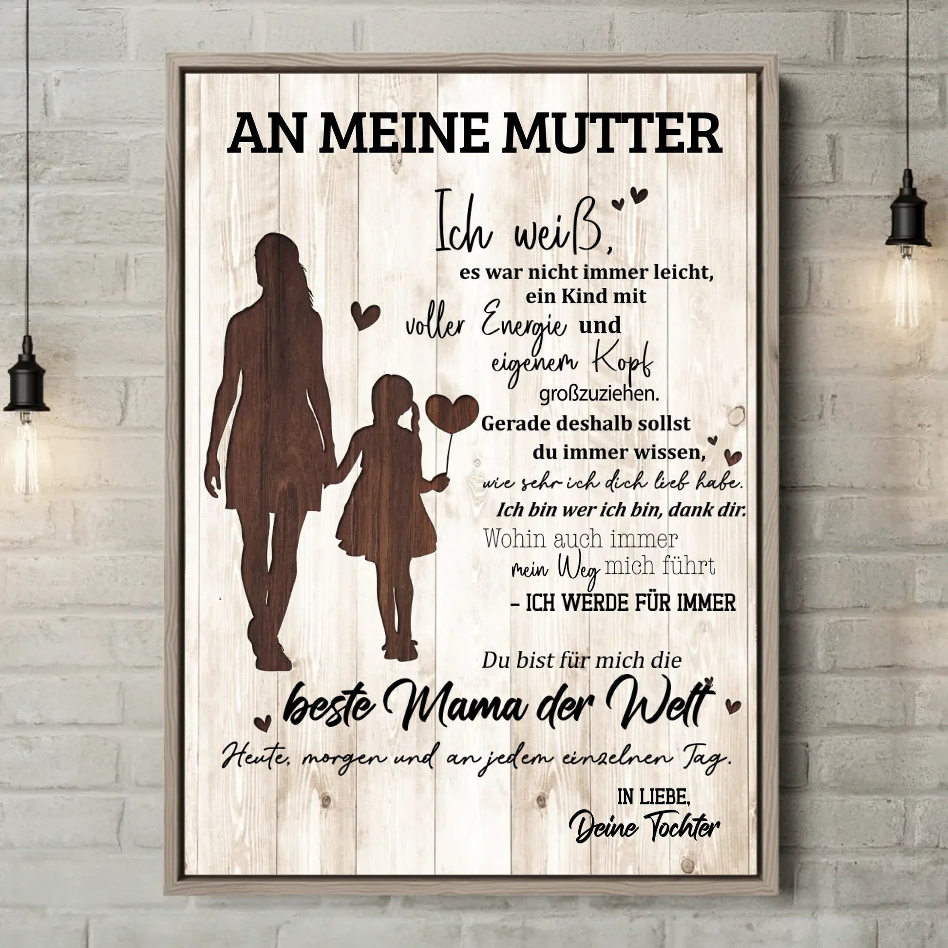 Personalisierte Leinwand - "An meine Mutter" - LeinwandGlück