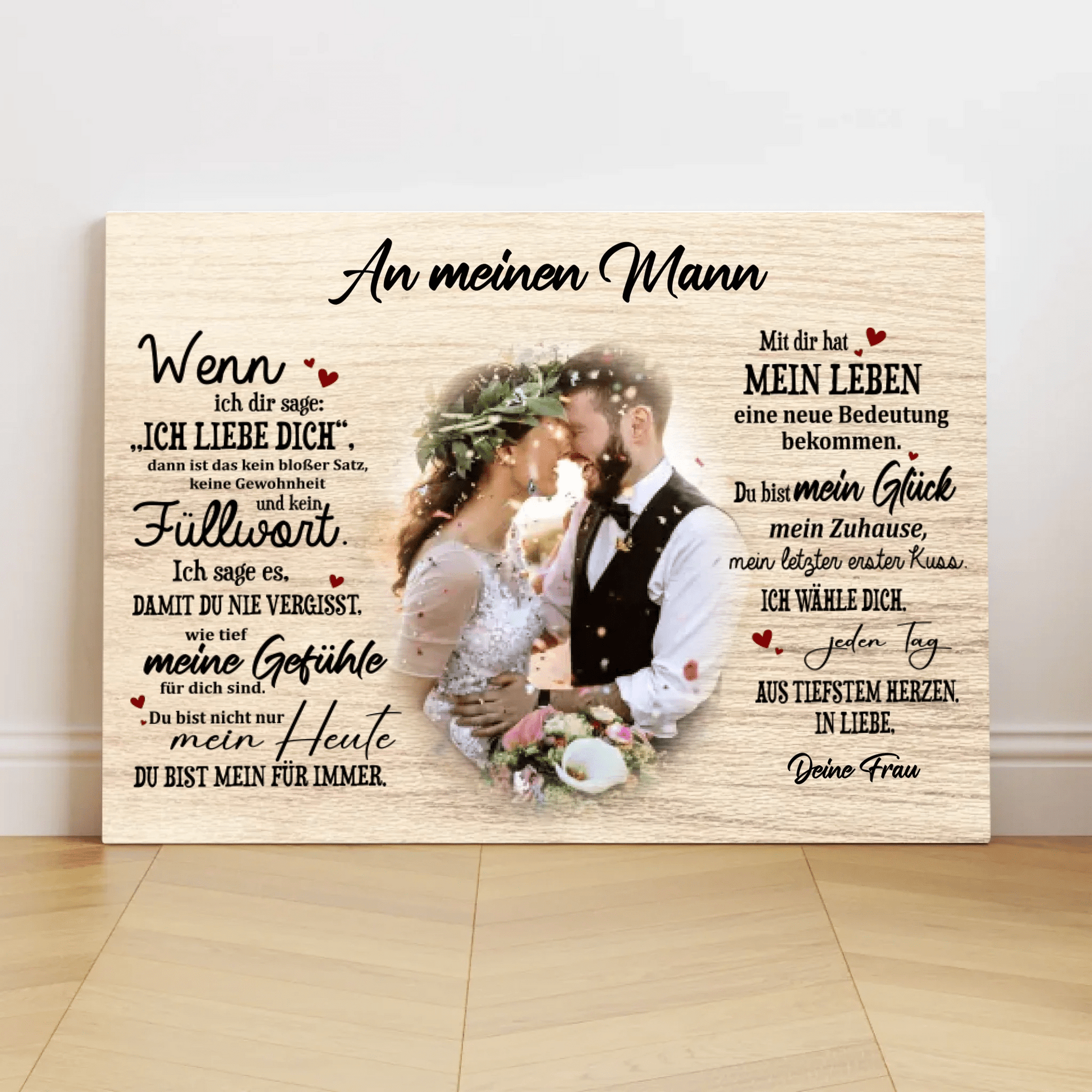 Personalisierte Leinwand - "An meinen Mann" - LeinwandGlück