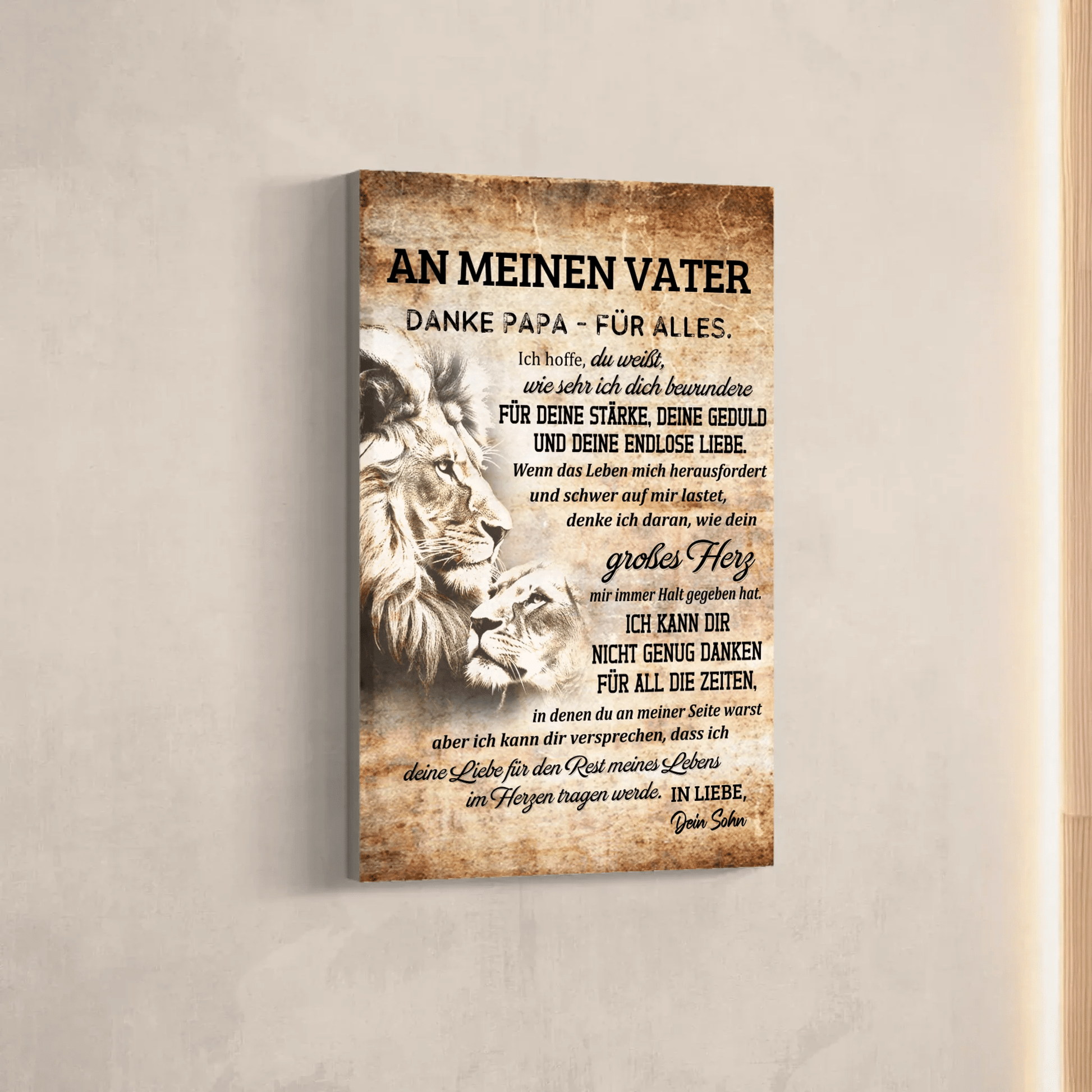 Personalisierte Leinwand - "An meinen Vater" - LeinwandGlück