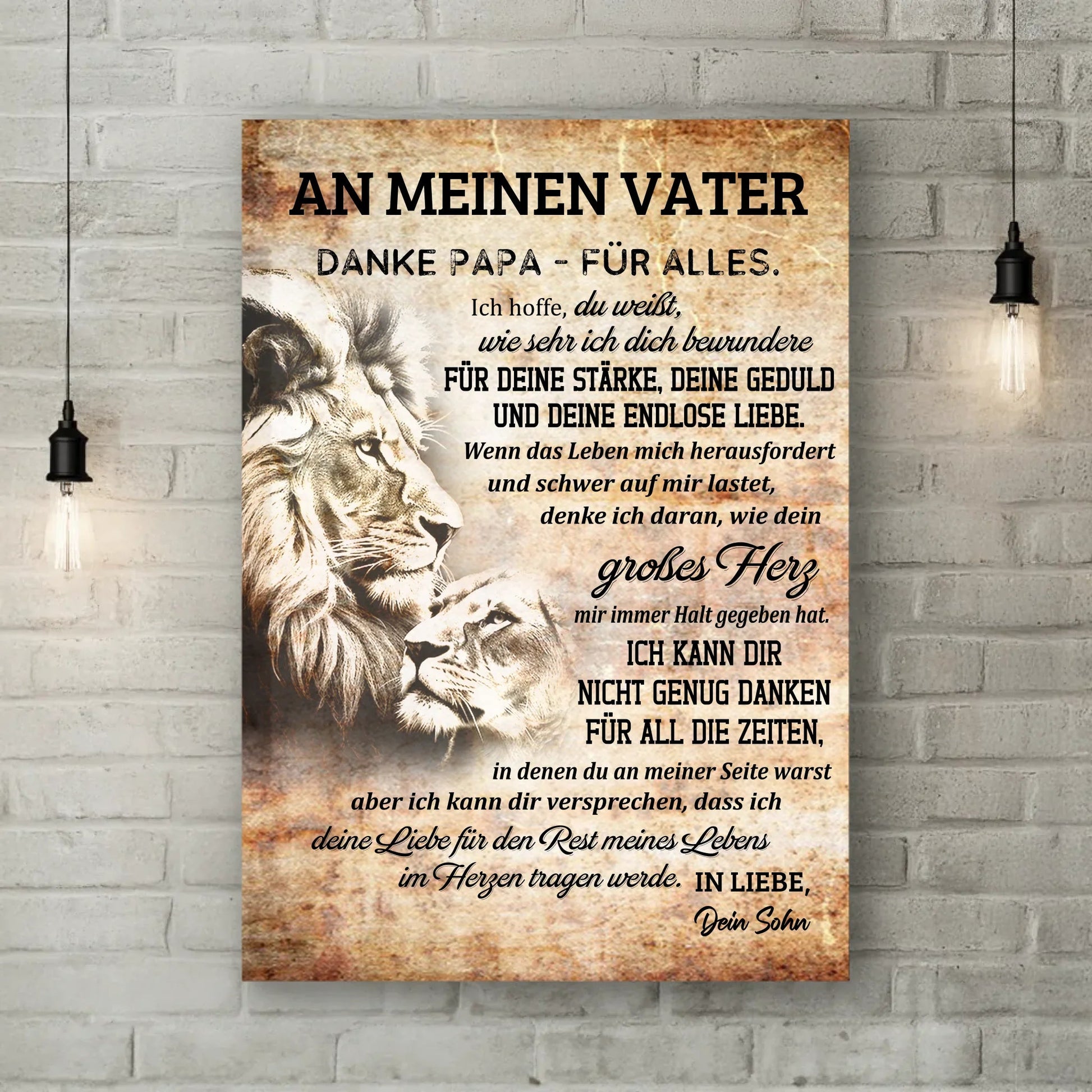 Personalisierte Leinwand - "An meinen Vater" - LeinwandGlück