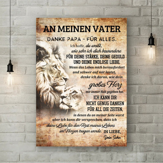 Personalisierte Leinwand - "An meinen Vater" - LeinwandGlück