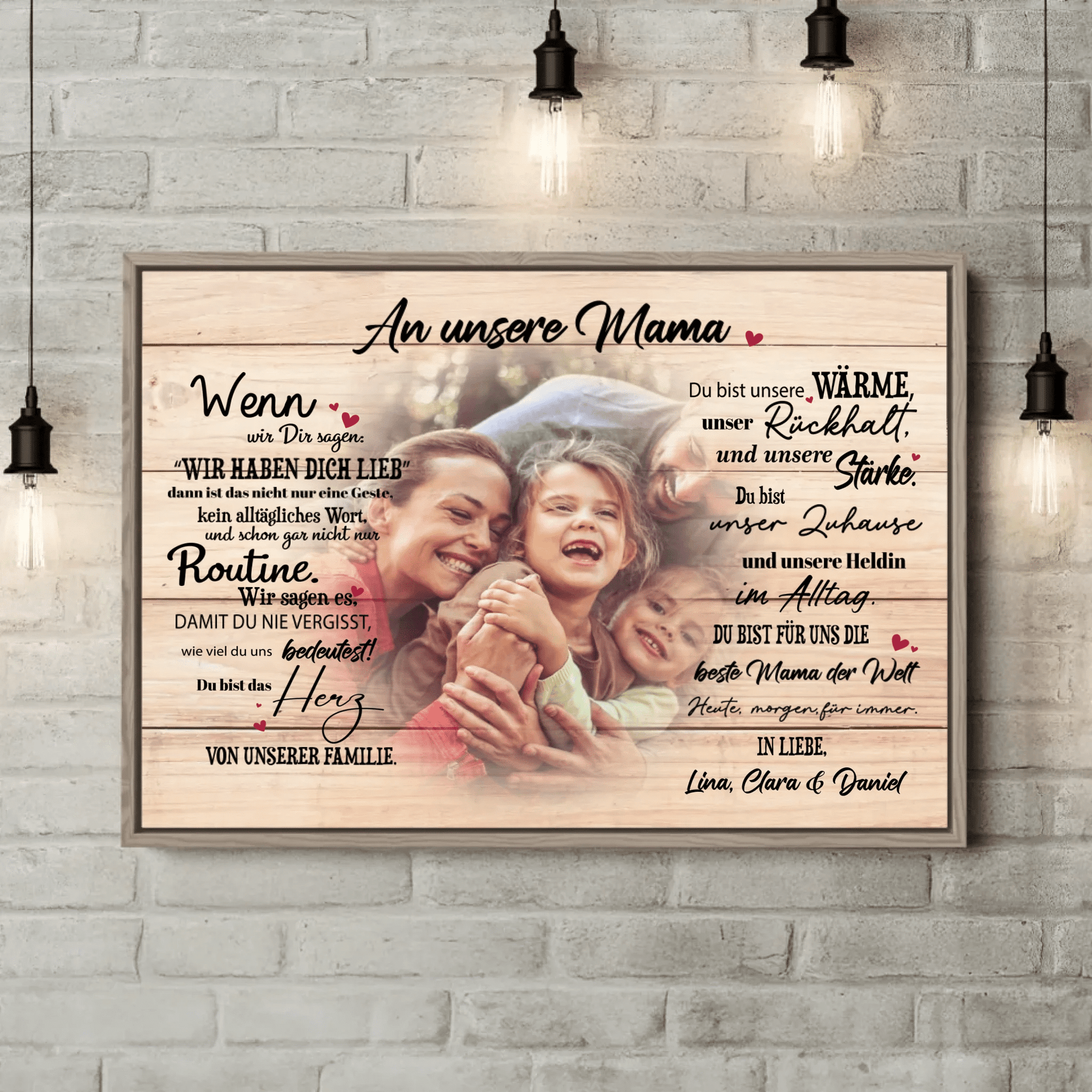 Personalisierte Leinwand - "An unsere Mama" - LeinwandGlück