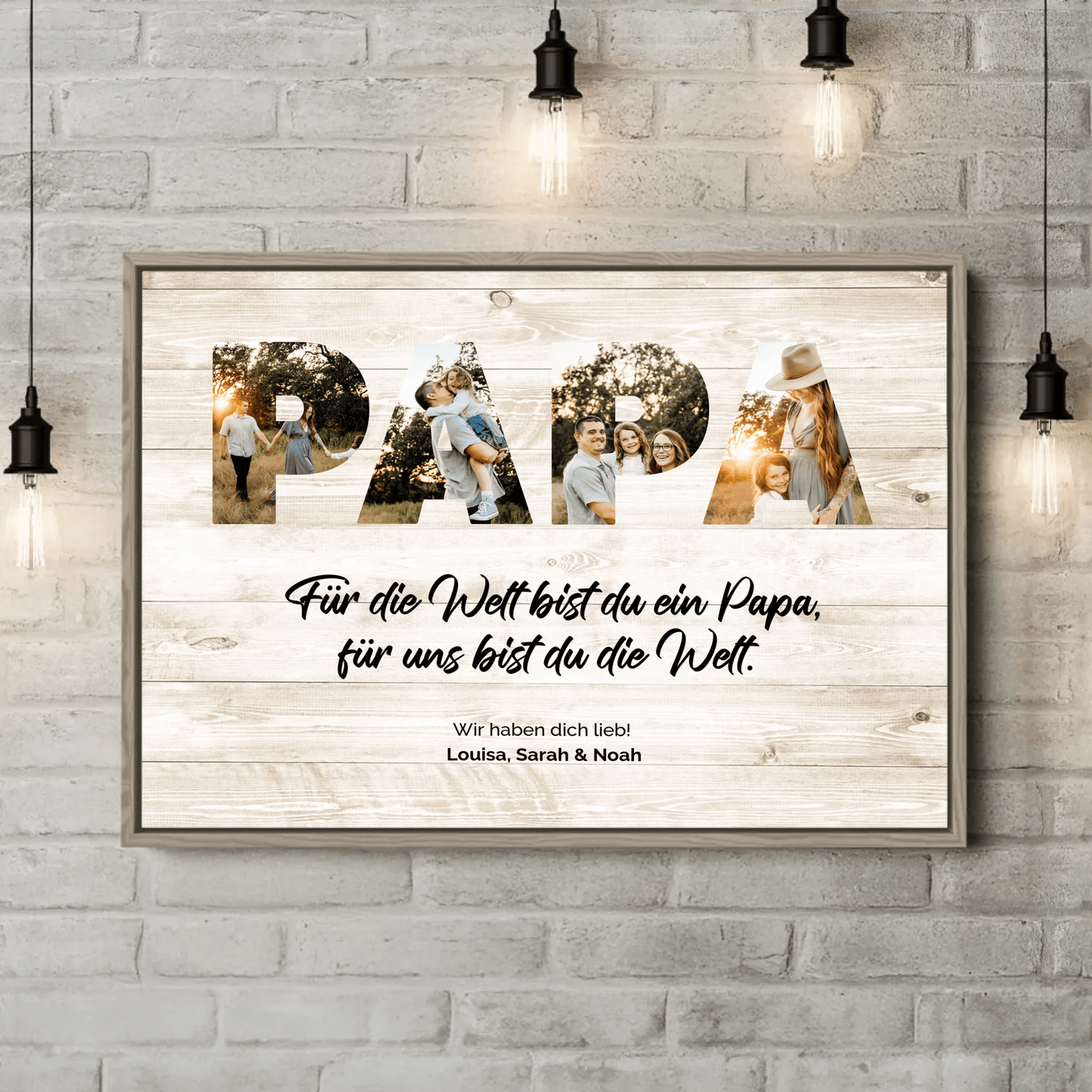 Personalisierte Leinwand - "Bester Papa der Welt" - LeinwandGlück