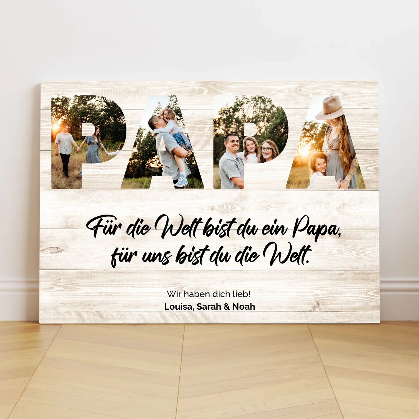 Personalisierte Leinwand - "Bester Papa der Welt" - LeinwandGlück