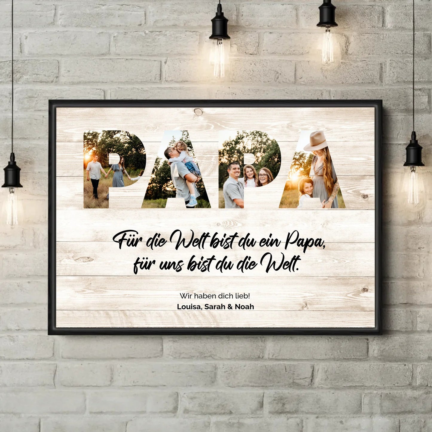 Personalisierte Leinwand - "Bester Papa der Welt" - LeinwandGlück