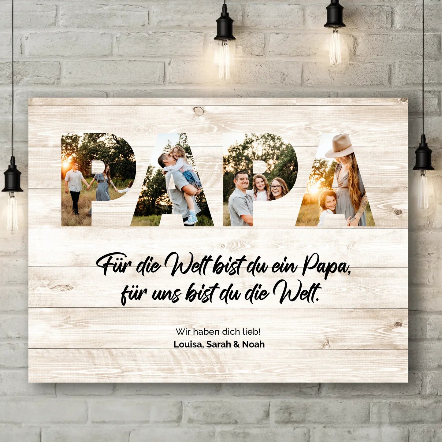 Personalisierte Leinwand - "Bester Papa der Welt" - LeinwandGlück