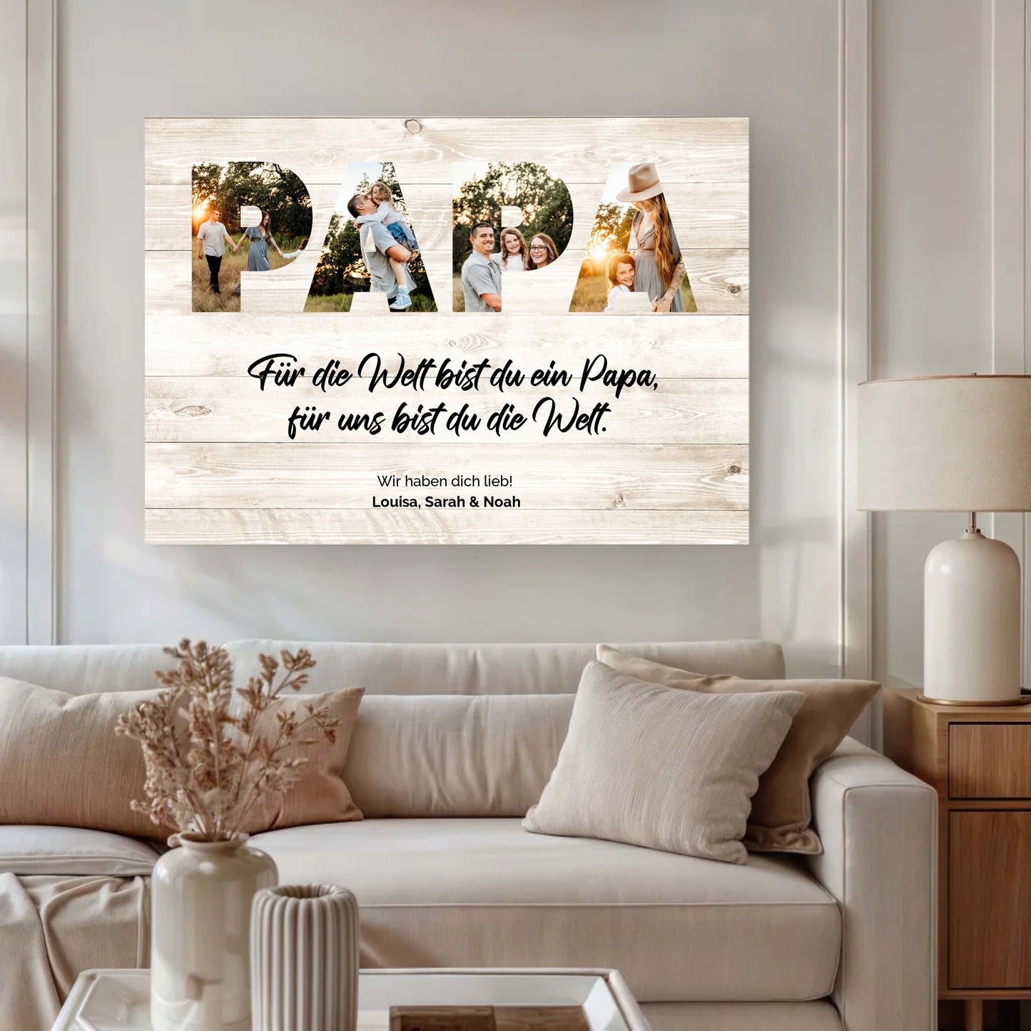 Personalisierte Leinwand - "Bester Papa der Welt" - LeinwandGlück