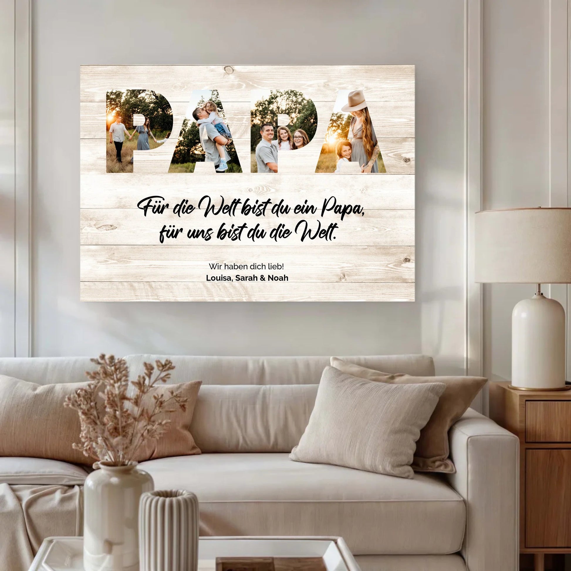 Personalisierte Leinwand - "Bester Papa der Welt" - LeinwandGlück