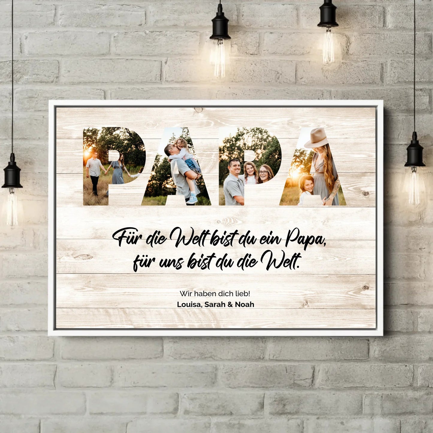 Personalisierte Leinwand - "Bester Papa der Welt" - LeinwandGlück