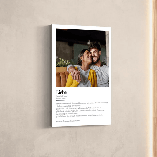Definition Liebe - LeinwandGlück
