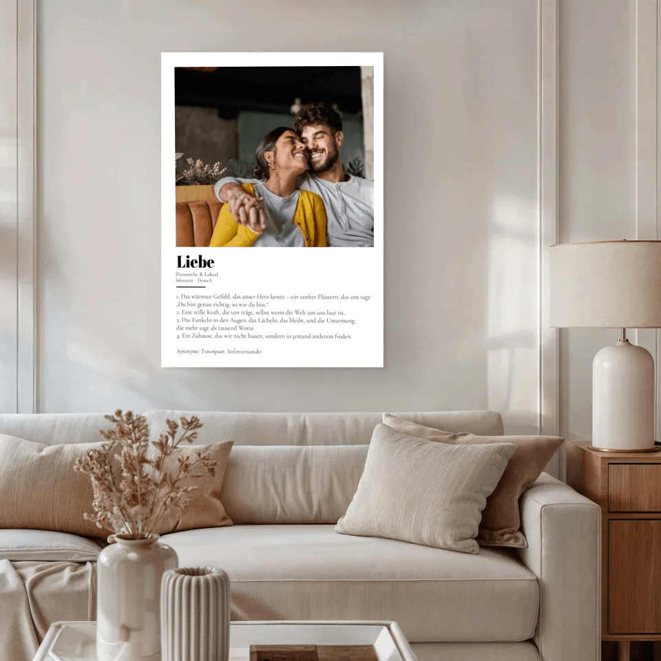 Personalisierte Leinwand - "Definition Liebe" - LeinwandGlück