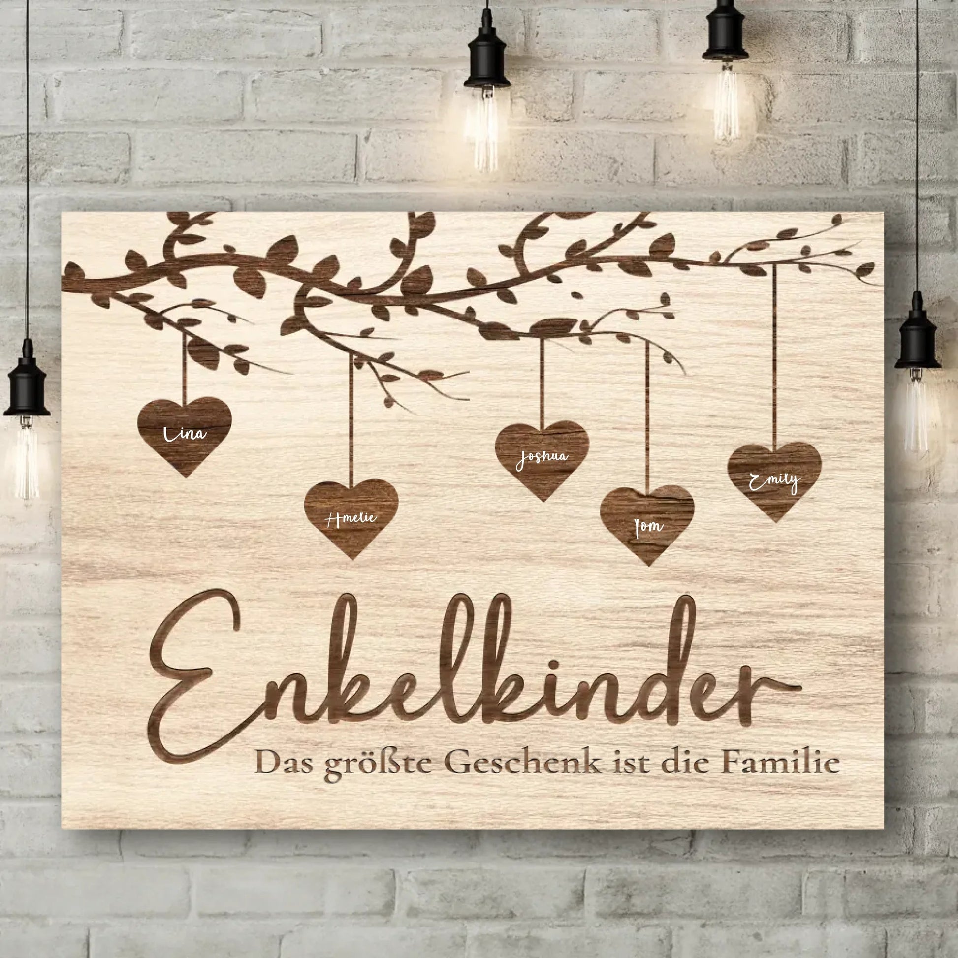 Personalisierte Leinwand - "Enkelkinder" - LeinwandGlück