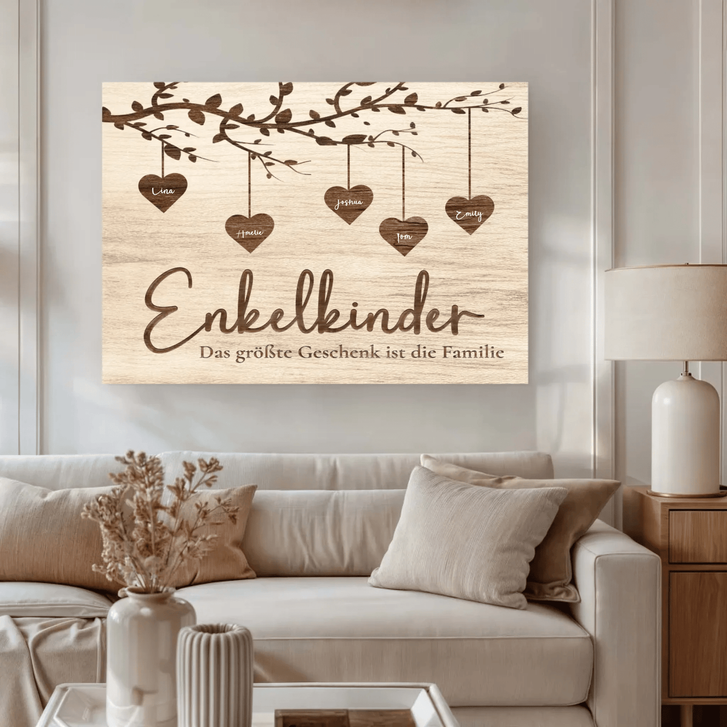 Personalisierte Leinwand - "Enkelkinder" - LeinwandGlück