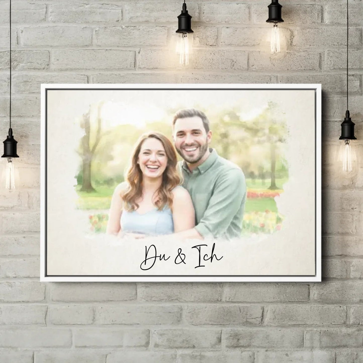 Personalisierte Leinwand - Euer Foto als Aquarell Kunstwerk - LeinwandGlück