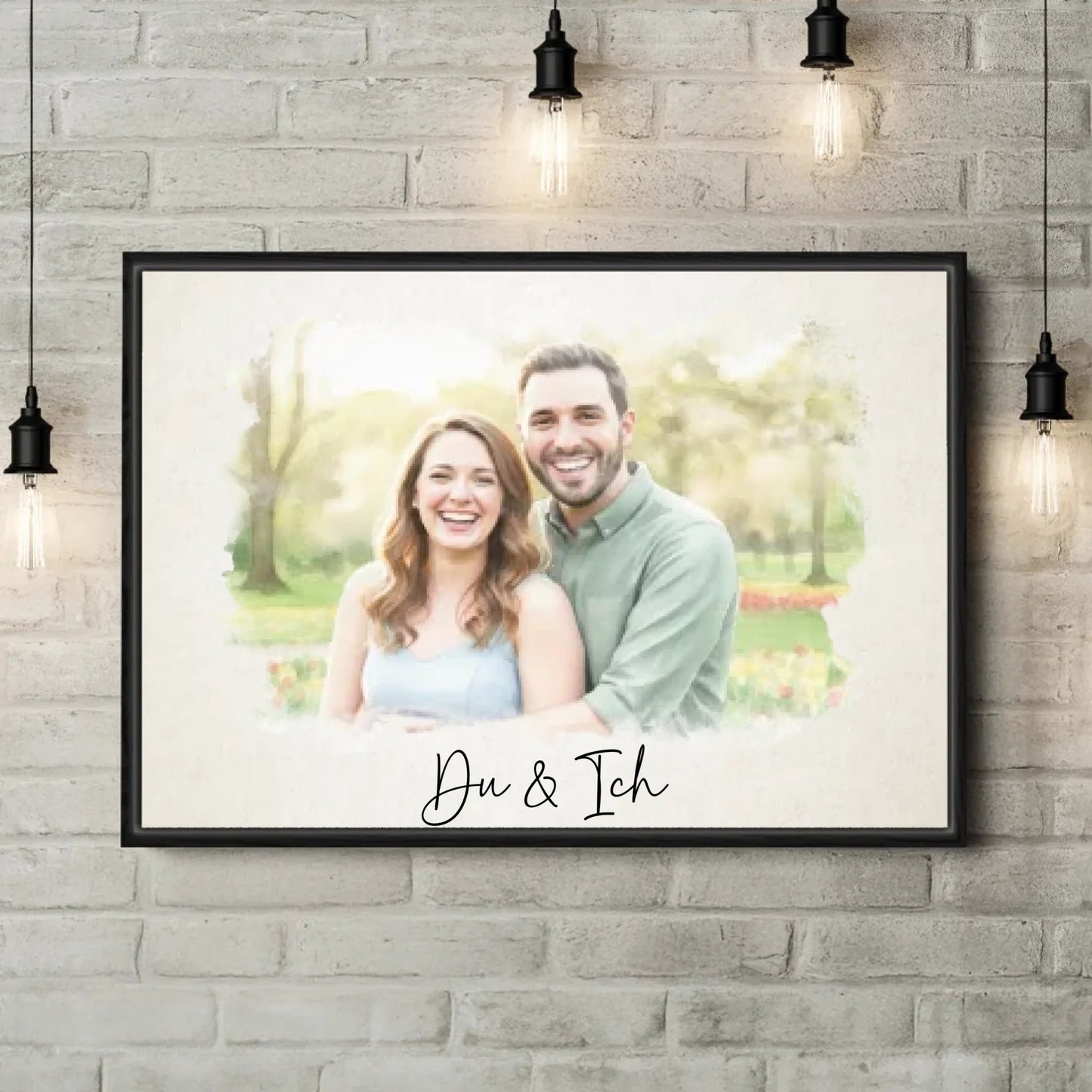 Personalisierte Leinwand - Euer Foto als Aquarell Kunstwerk - LeinwandGlück