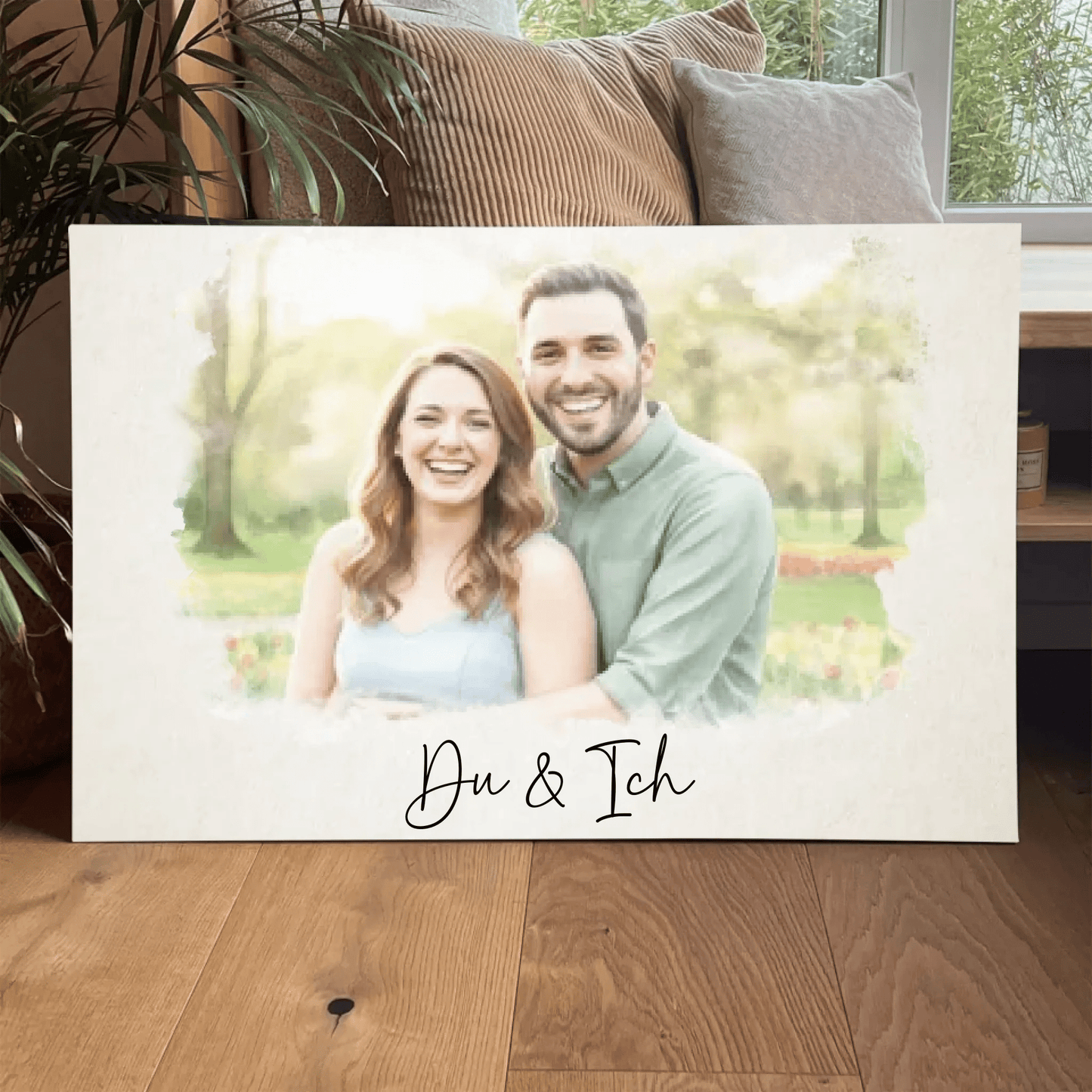 Personalisierte Leinwand - Euer Foto als Aquarell Kunstwerk - LeinwandGlück