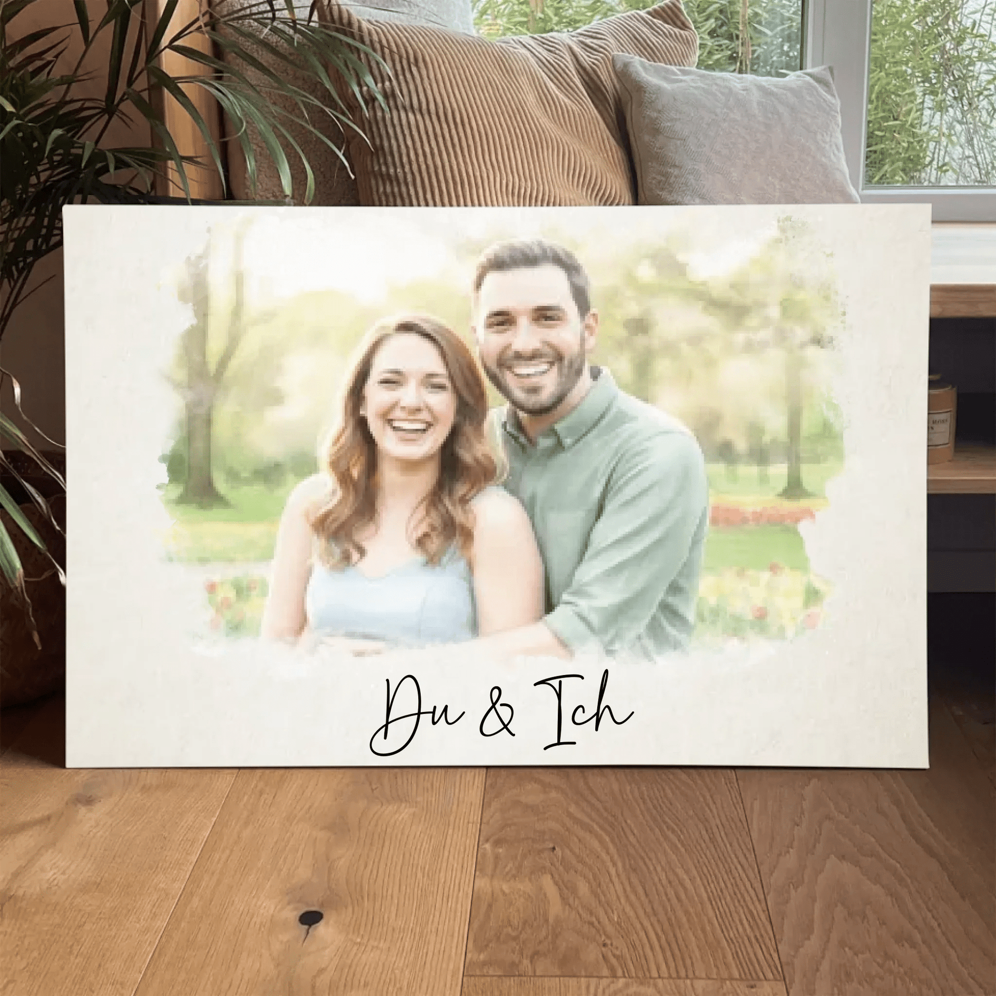 Personalisierte Leinwand - Euer Foto als Aquarell Kunstwerk - LeinwandGlück