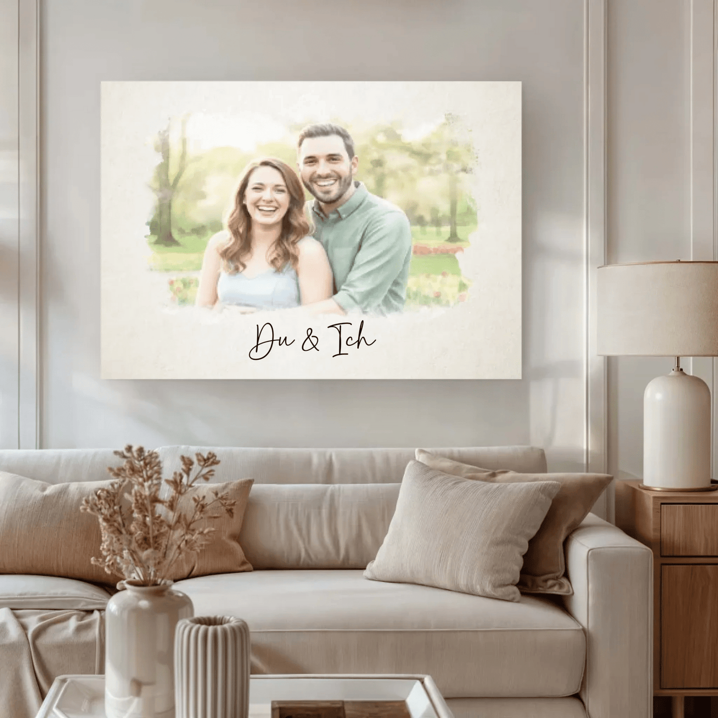 Personalisierte Leinwand - Euer Foto als Aquarell Kunstwerk - LeinwandGlück