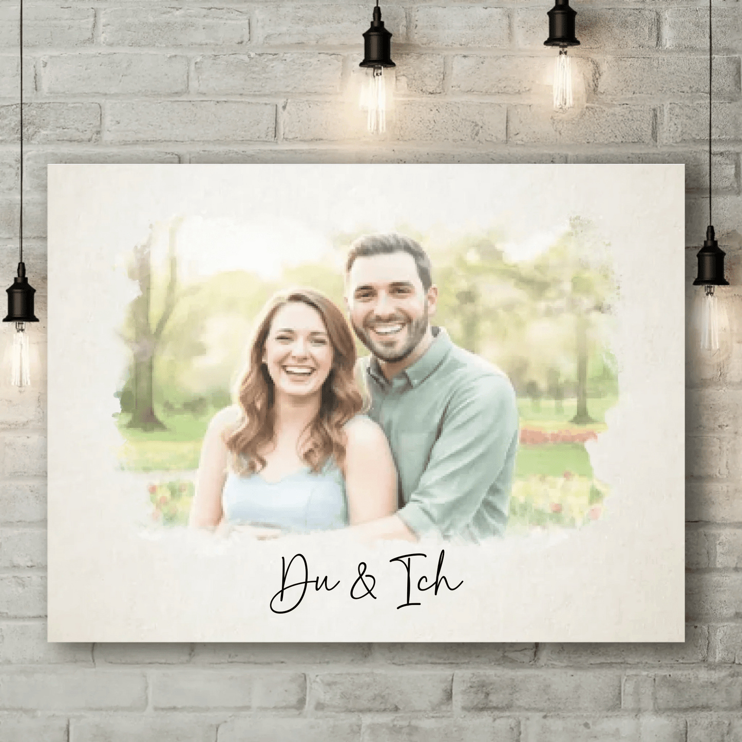 Personalisierte Leinwand - Euer Foto als Aquarell Kunstwerk - LeinwandGlück