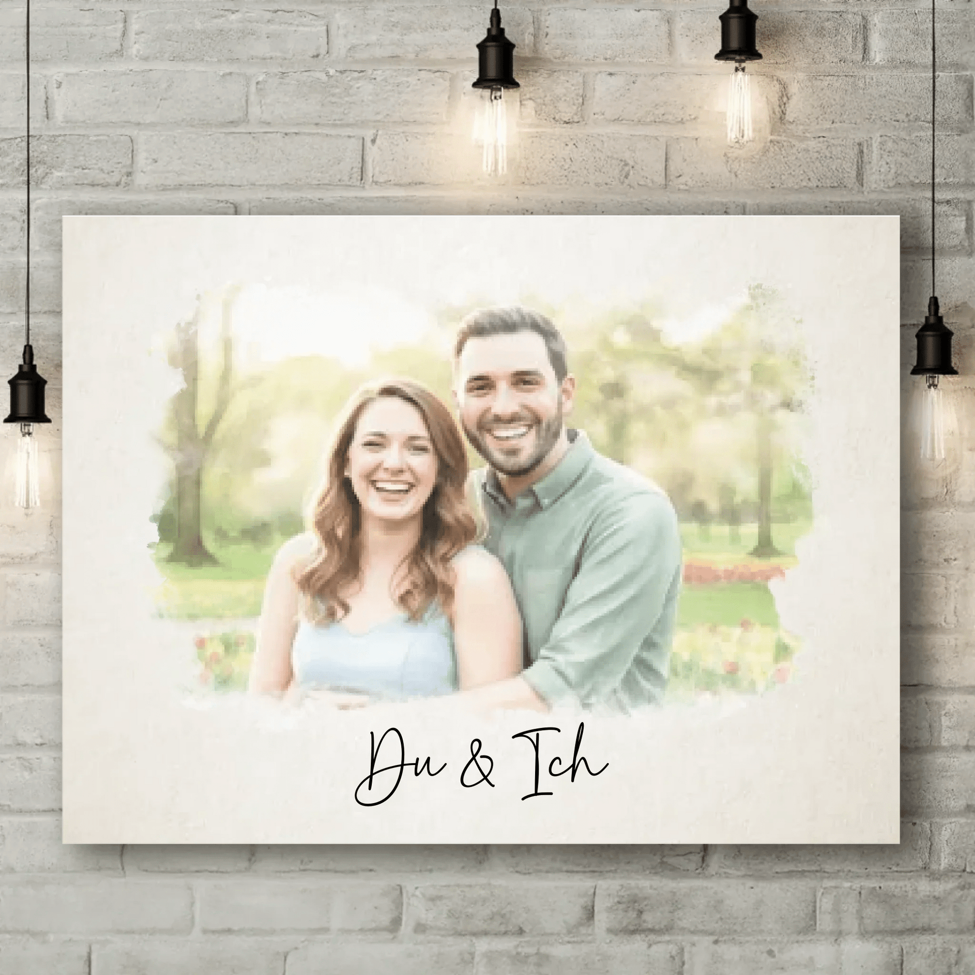Personalisierte Leinwand - Euer Foto als Aquarell Kunstwerk - LeinwandGlück