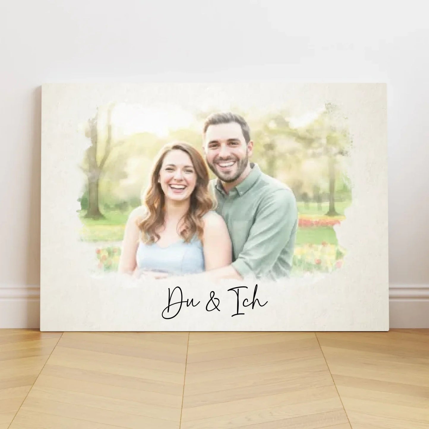 Personalisierte Leinwand - Euer Foto als Aquarell Kunstwerk - LeinwandGlück