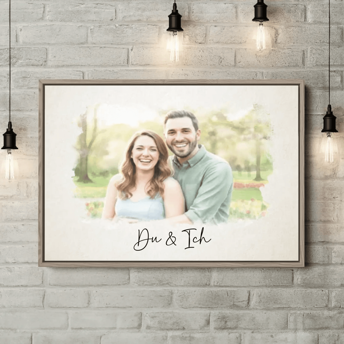 Personalisierte Leinwand - Euer Foto als Aquarell Kunstwerk - LeinwandGlück