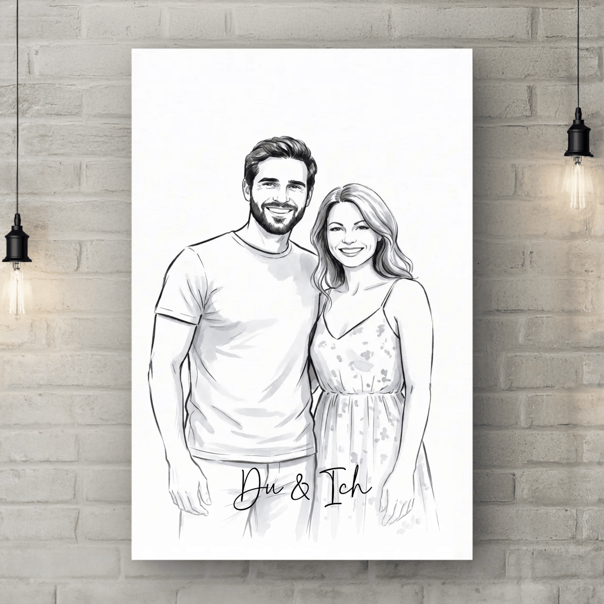 Personalisierte Leinwand | Euer Foto als Aquarell - LeinwandGlück