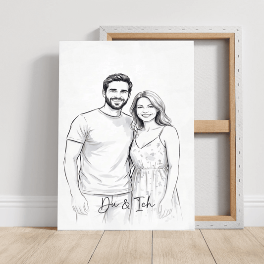 Personalisierte Leinwand | Euer Foto als Aquarell - LeinwandGlück