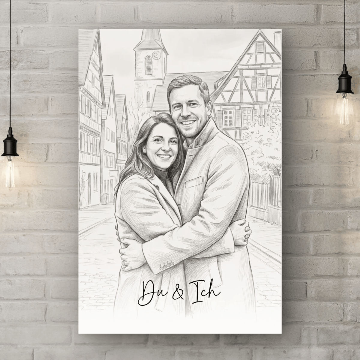 Personalisierte Leinwand | Euer Foto als Zeichnung - LeinwandGlück