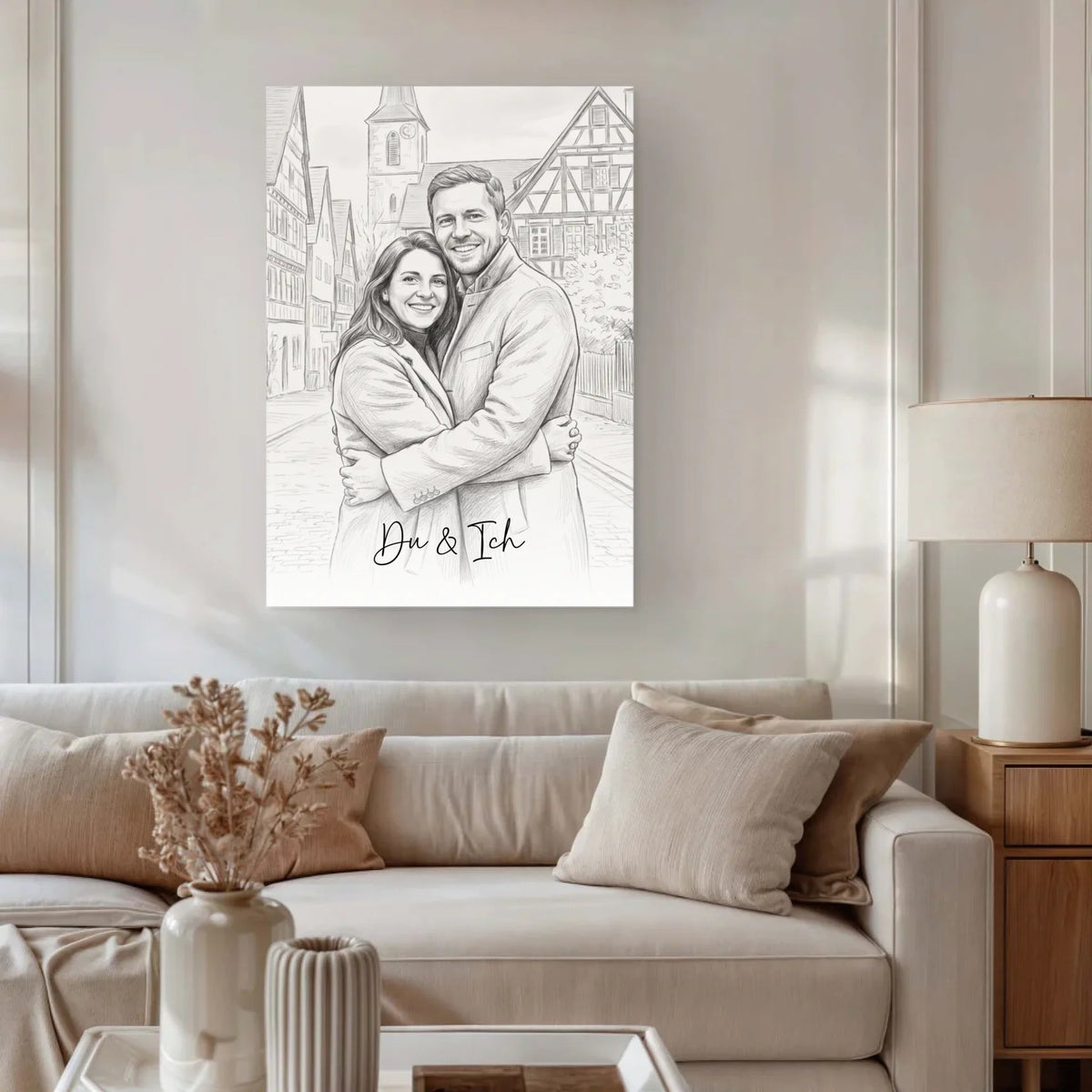 Personalisierte Leinwand | Euer Foto als Zeichnung - LeinwandGlück