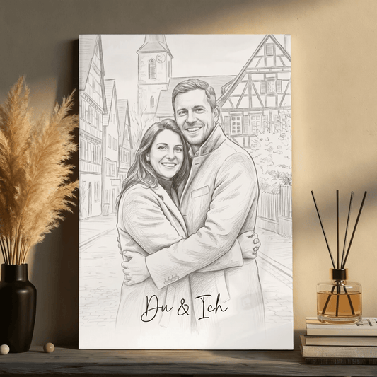 Personalisierte Leinwand | Euer Foto als Zeichnung - LeinwandGlück