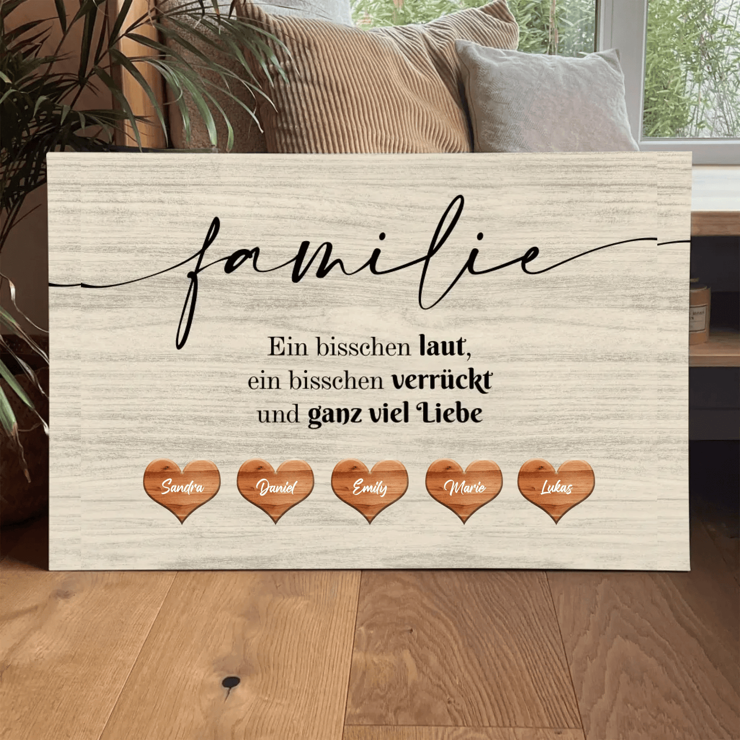 Personalisierte Leinwand - "Familie kursiv" - LeinwandGlück