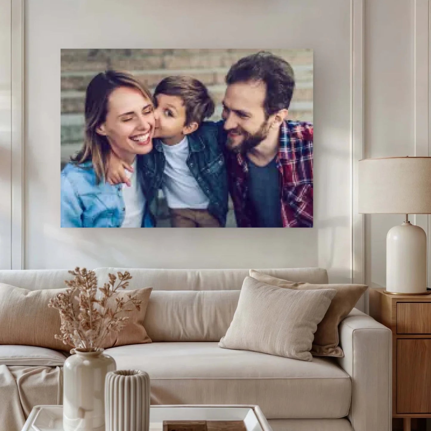 Personalisierte Leinwand - "Familienfoto" - LeinwandGlück