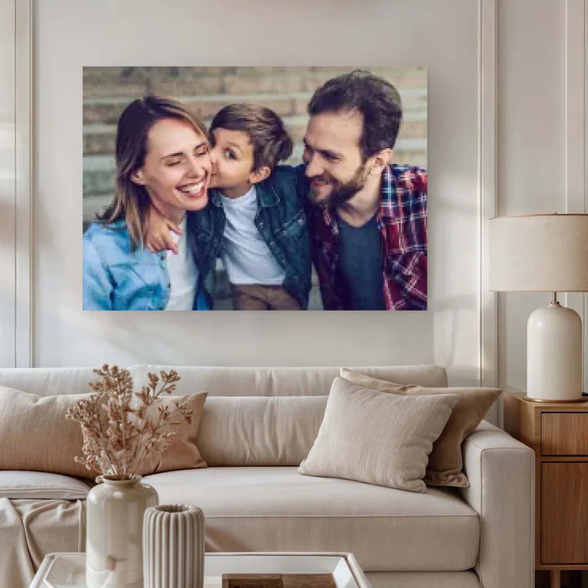 Personalisierte Leinwand - "Familienfoto" - LeinwandGlück