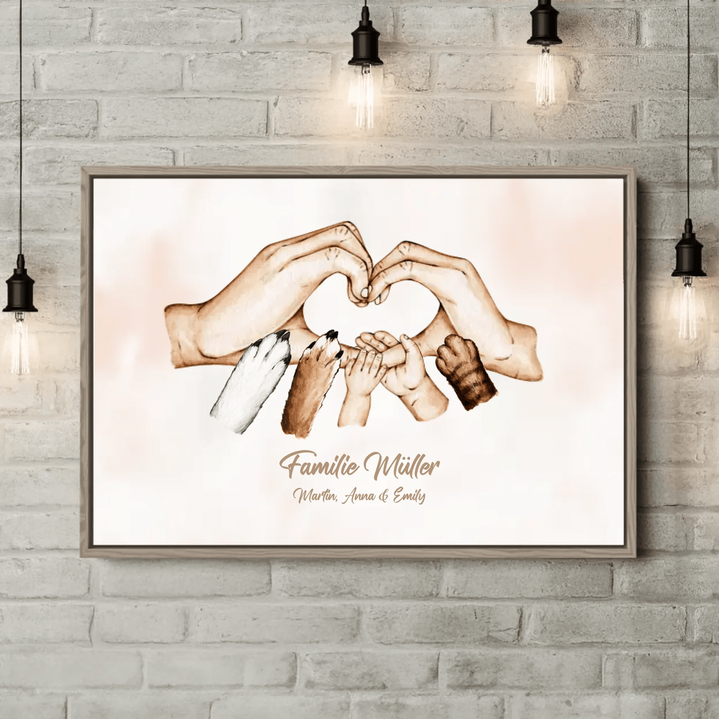 Personalisierte Leinwand - "Familienhände" - LeinwandGlück