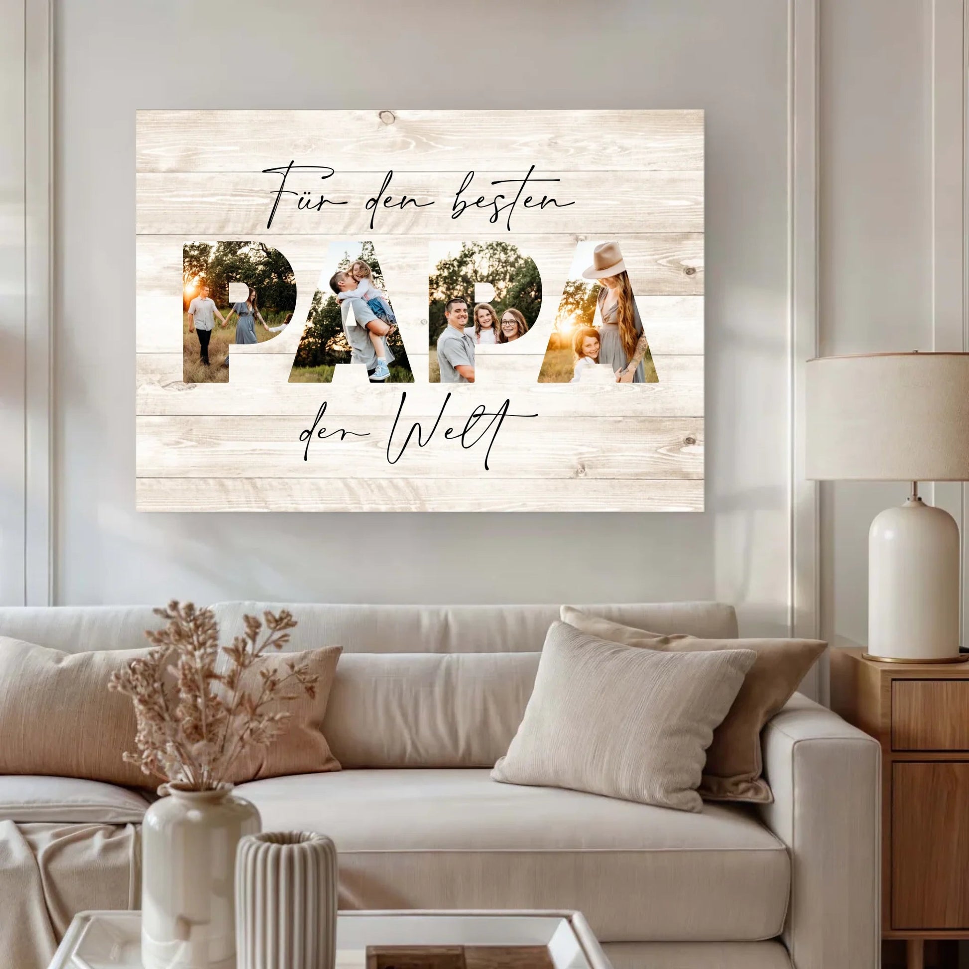 Personalisierte Leinwand - "Für den besten Papa | Foto" - LeinwandGlück