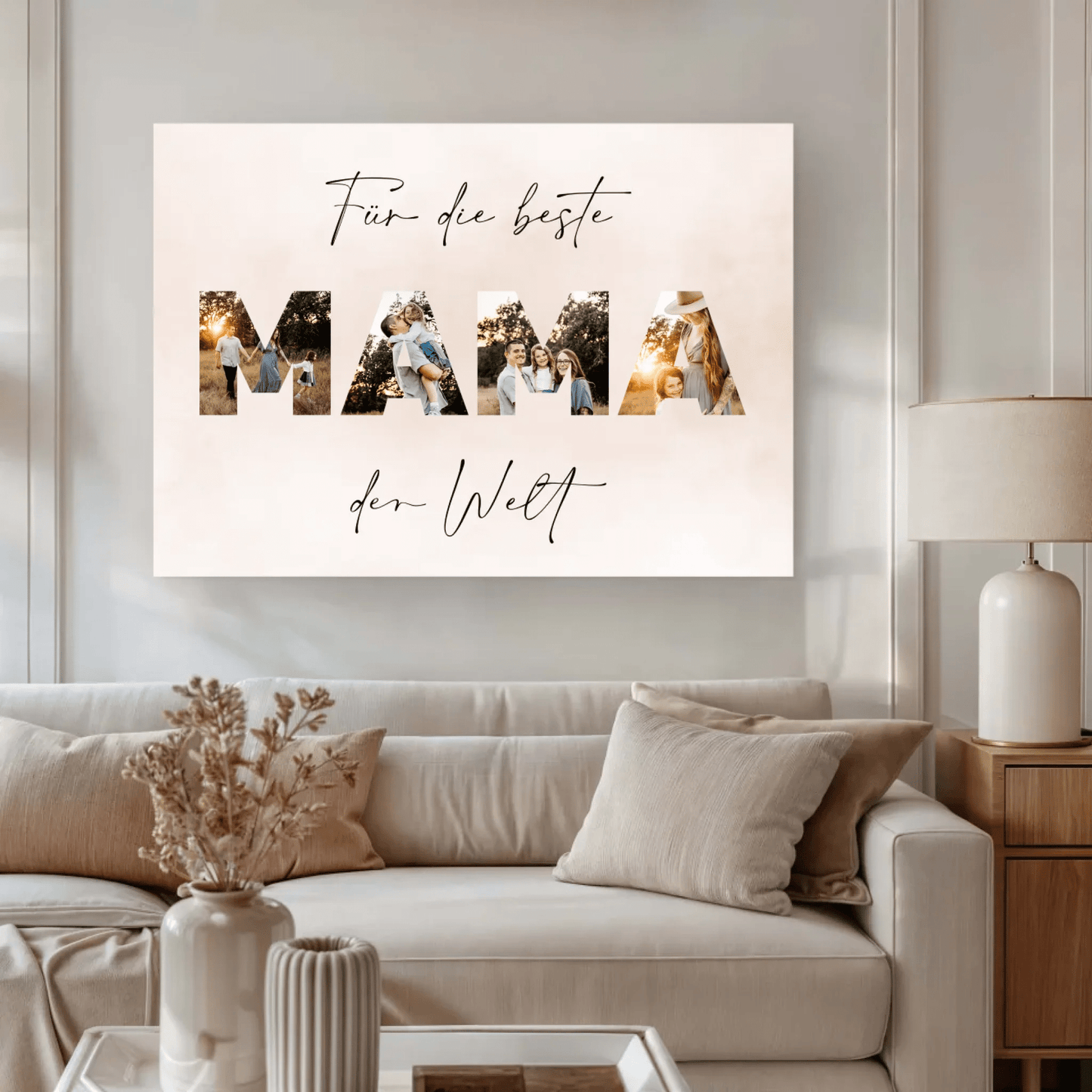 Personalisierte Leinwand - "Für die beste Mama" - LeinwandGlück