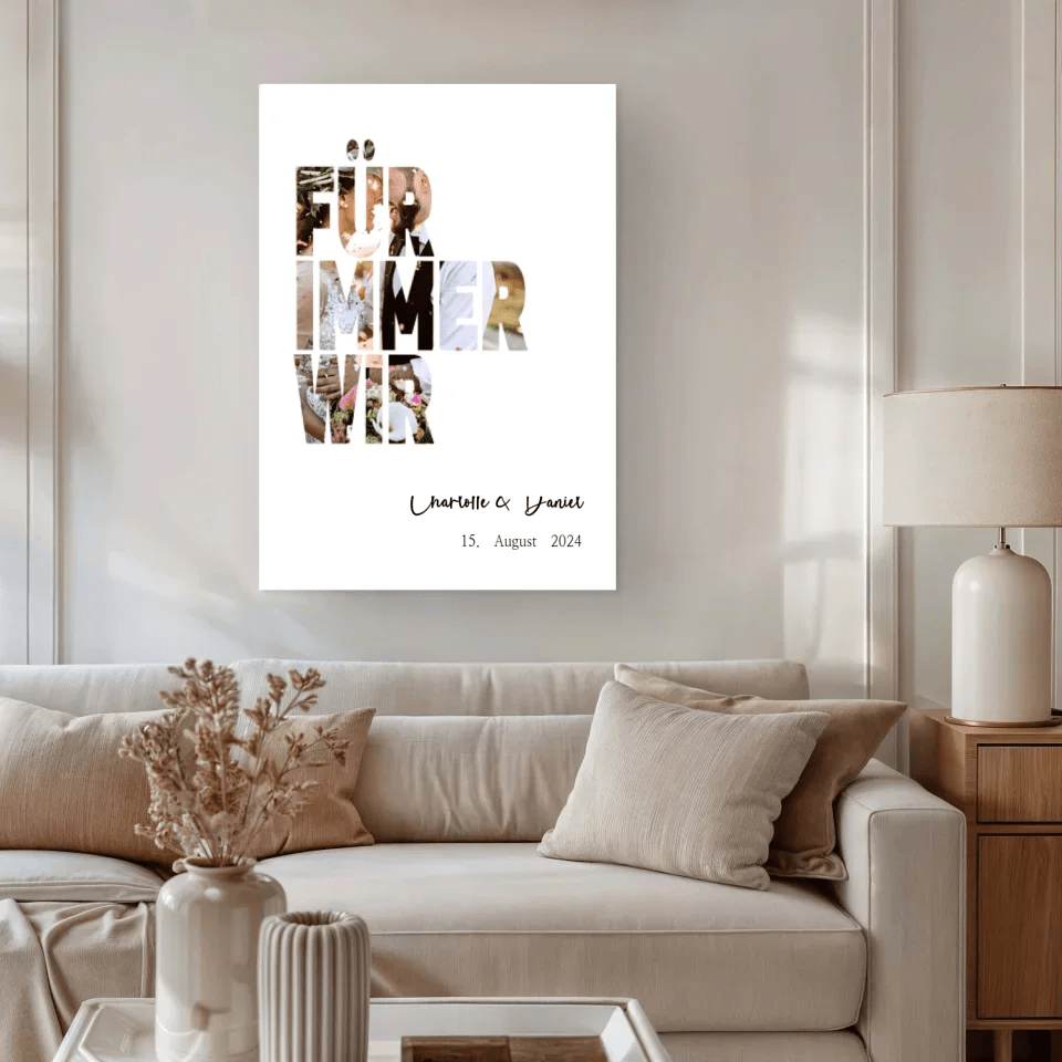 Personalisierte Leinwand - "Für Immer Wir" - LeinwandGlück