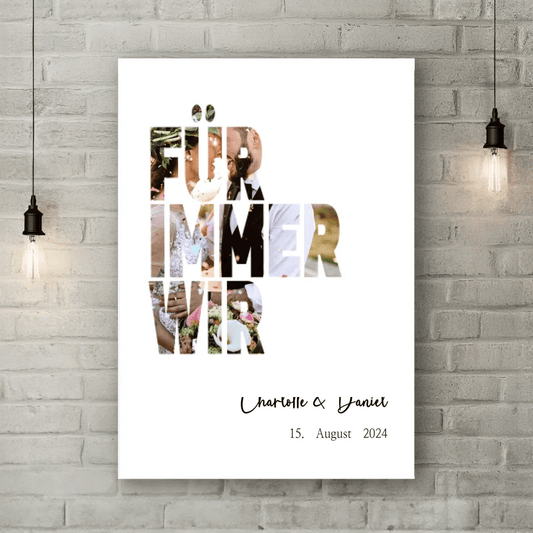 Personalisierte Leinwand - "Für Immer Wir" - LeinwandGlück