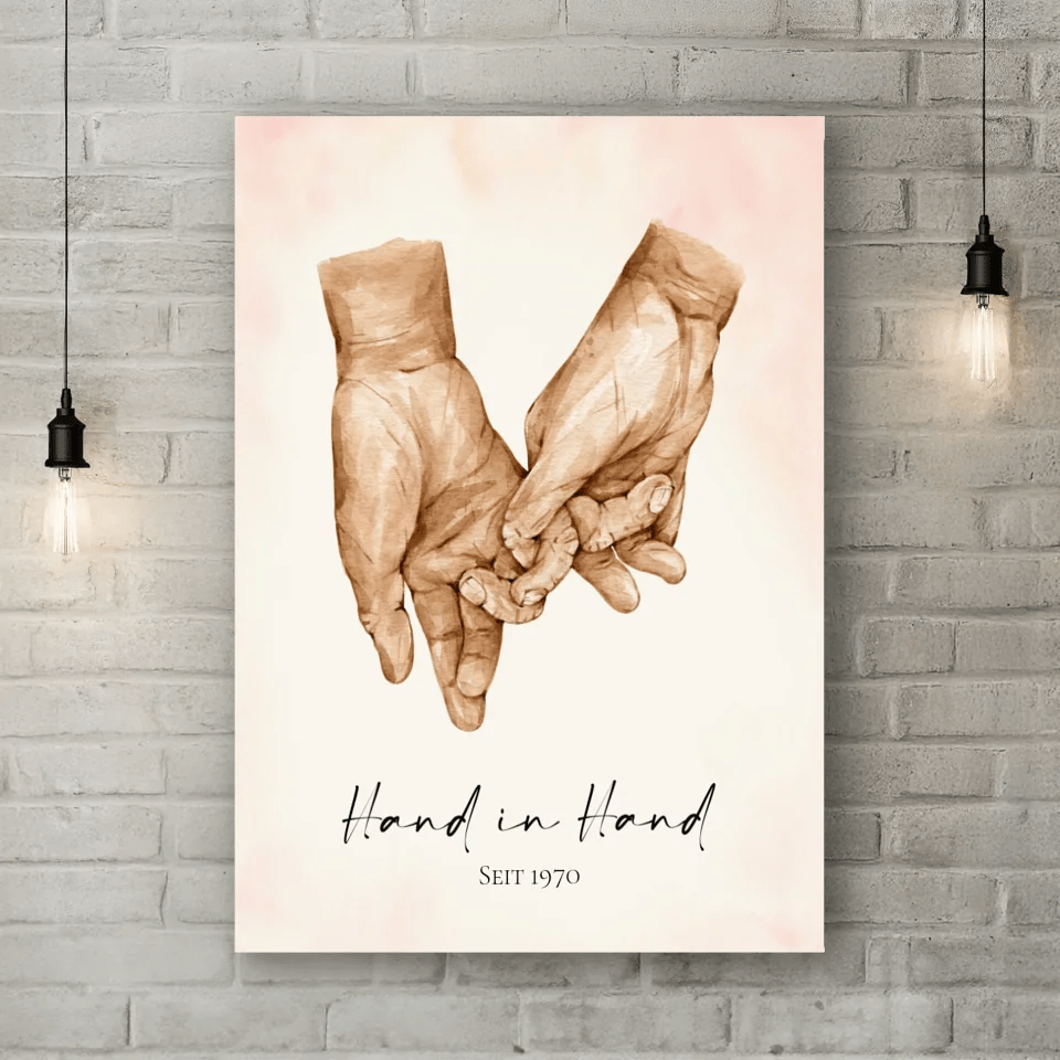 Personalisierte Leinwand - "Hände Großeltern" - LeinwandGlück